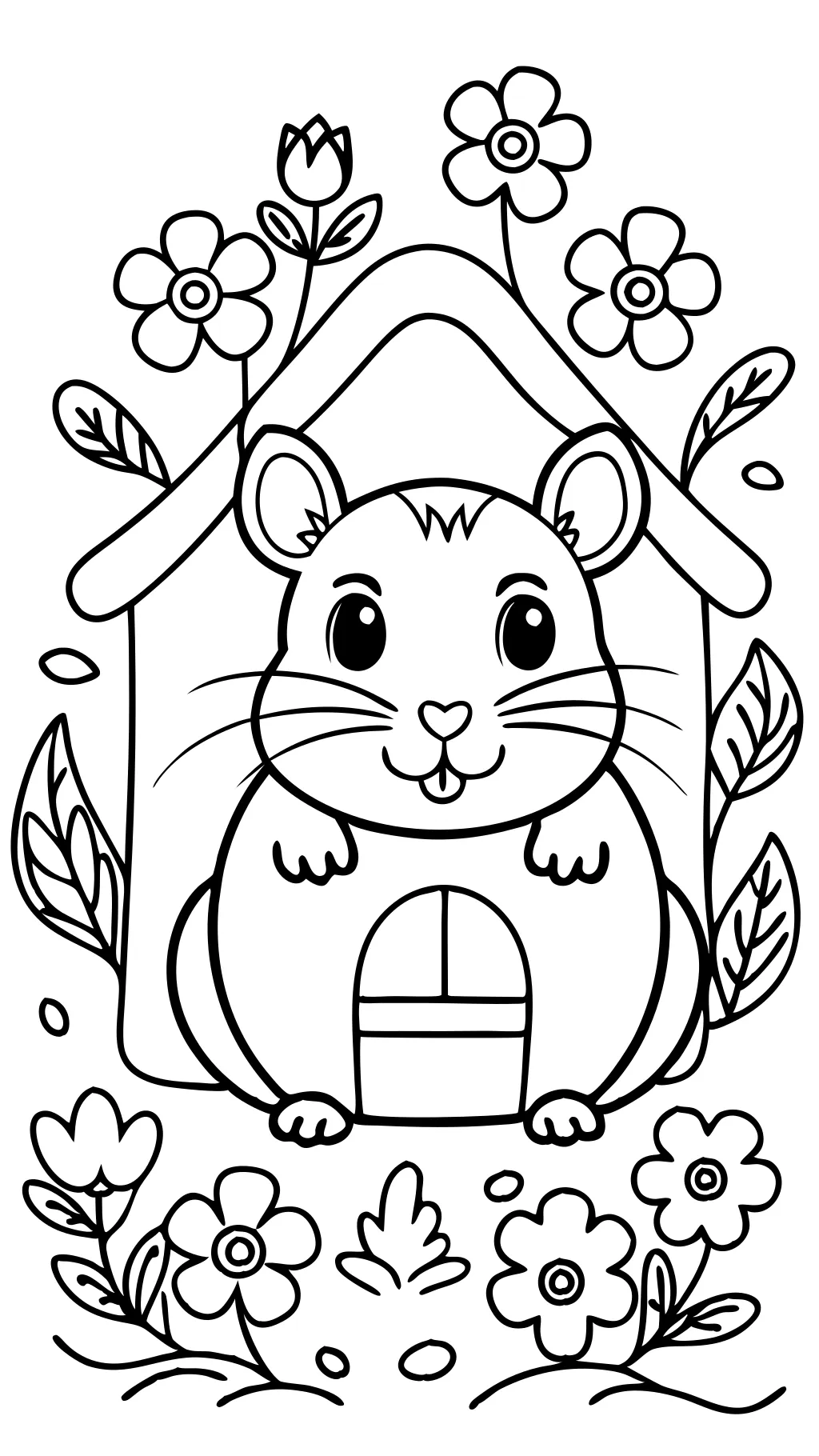 Página para colorear de Hampster